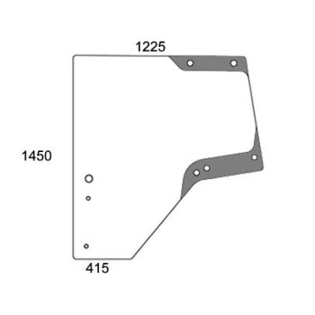 Türscheibe links - John Deere L209795;L212967 Serie...