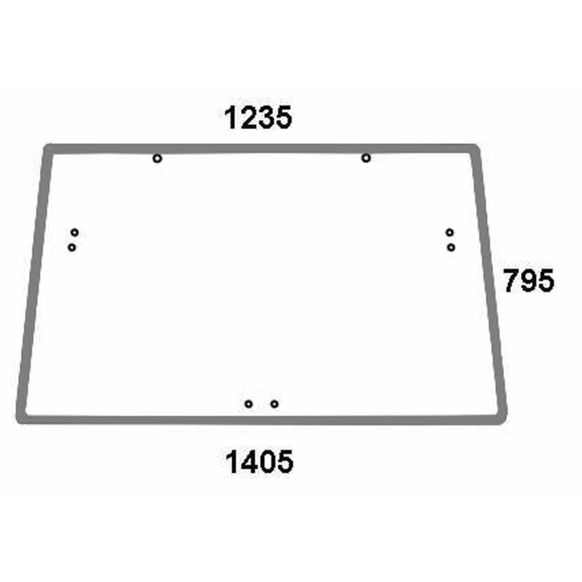 Heckscheibe - John Deere R110990 - Kabine 7000, 7010 Serie 7600; 7610; 7700; 7710; 7800; 7810