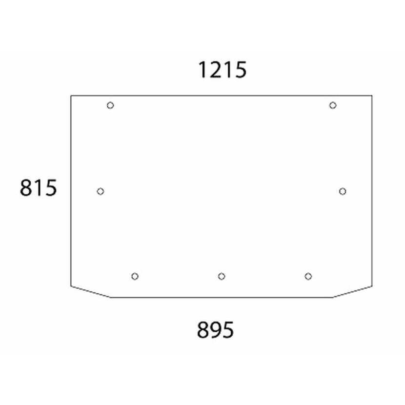 Heckscheibe oben - Lamborghini 0.9234.273.0 - Kabine SLH Serie 956, 1106, 1306