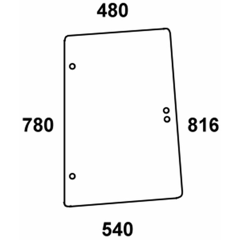 Seitenscheibe links / rechts - Lamborghini 007.5106.0/20 - Kabine SLH Serie Premium 850, 950 ,1050, 1060, 1100, 1300