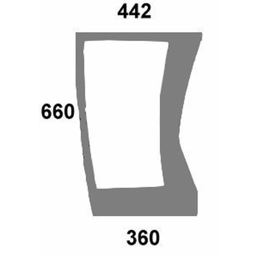 Frontscheibe unten rechts - Lamborghini 04429884, 04418628 Serie Champion 120, 135, 150, 160, 180, 200, Victory 230, 260 R6. 130 DCR, R6. 135 DCR, R6. 140 DCR, R6. 155 DCR, R6. 160 DCR, R6. 175 DCR, 6. 175 DCR, R6. 185 DCR, R6. 150 VRT, R6. 170 VRT, R6. 1