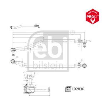 FEBI BILSTEIN Lenkstange 192830 für 2 636 655