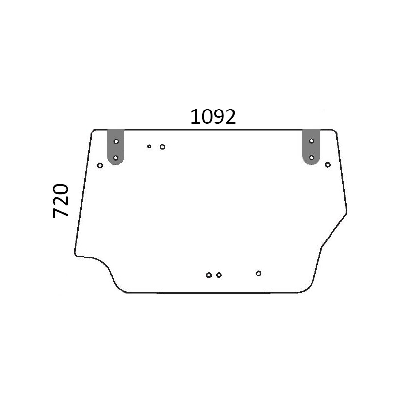 Heckscheibe - Mc Cormick 3674697M2 - Kabine C-Max Serie C-Max 60, 75, 85, 90, 95, 100, 105, 110, T-Max T80, T90, T100, T110, T115