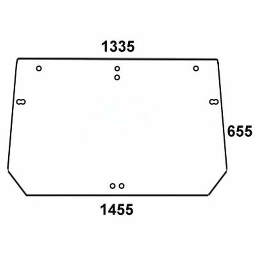 Heckscheibe oben - New Holland 47110841, 47110842 - Kabine TVT, T 7000 Serie TVT 135, 145, 155, 170, 190, 195, T 7520, 7530, 7540, 7550