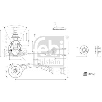 FEBI BILSTEIN Spurstangenkopf 184966 für 56820-M5000
