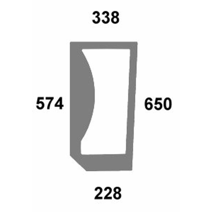 Frontscheibe unten links - New Holland 82002185 - Kabine L - Serie Serie L 60, 65, 75, 85, 95