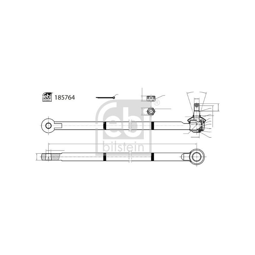 FEBI BILSTEIN Spurstangenkopf 185764 für 48870-70A61