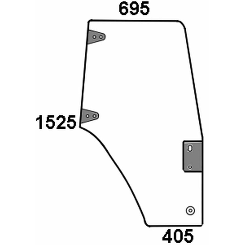 Türscheibe links - New Holland 82036001 - Kabine TL Serie TL 70, 80, 90, 100