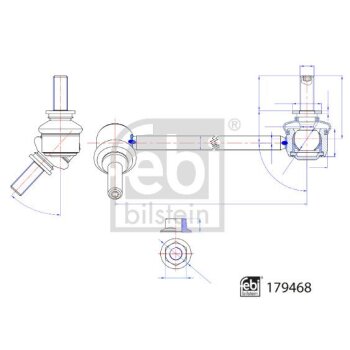 FEBI BILSTEIN Stange/Strebe, Stabilisator 179468 für...