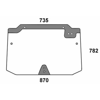 Heckscheibe - New Holland 44911502 - Kabine TN, 4000er...