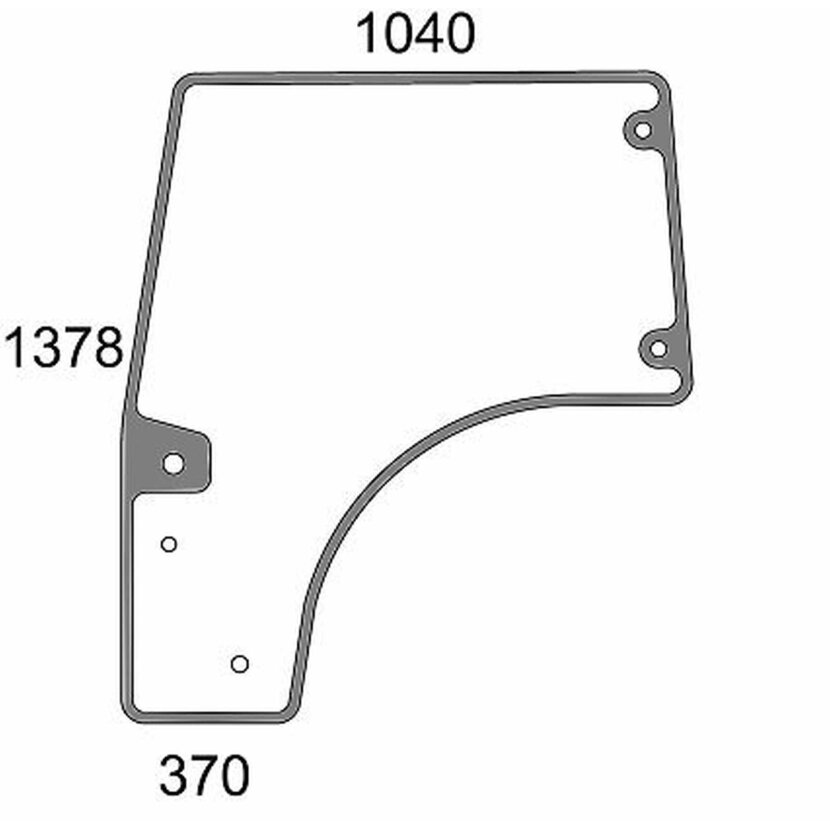 Türscheibe links - Same 0.015.5691.0/40 - Kabine Agrofarm Neu Serie Same Dorado 60, 70, 80, 90, 100 Explorer 85, 100, 110