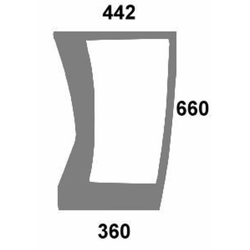 Frontscheibe unten links - Same 04429882, 04418627 - Kabine SLH Serie Diamand II 230, 260, 270 Rubin 120, 135, 150, 160, 180, 200 Iron 130 DCR, 135 DCR, 140 DCR, 155 DCR, 160 DCR, 175 DCR, 185 DCR Iron 150 Continuo, 170 Continou, Iron 3.190 DCR, 3.210 DCR