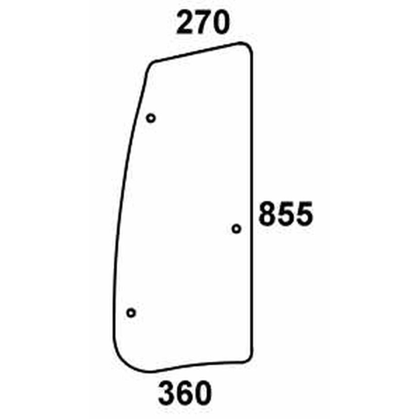 Seitenscheibe rechts - Same 04418829 - Kabine SLH Serie Diamand II 230, 260, 270 Rubin 120, 135, 150, 160, 180, 200 Iron 130 DCR, 135 DCR, 140 DCR, 155 DCR, 160 DCR, 175 DCR, 185 DCR Iron 150 Continuo, 170 Continou, Iron 3.190 DCR, 3.210 DCR