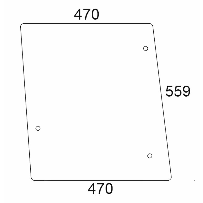 Seitenscheibe rechts / links - Steyr 1-34-771-725 Serie 942, 948, 955, 964, 970