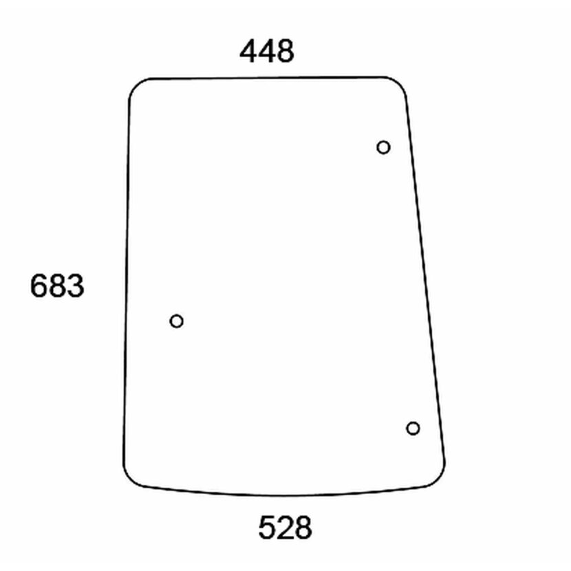 Eckscheibe hinten links - Steyr 84224147 - Kabine Farmall Serie Kompakt 4055, 4055S, 4065, 4065S, 4075, 4085, 4095, 4105, 4115