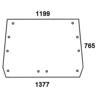 Frontscheibe - Dieteg 316182101 - Kabine Compact 80 / 92...