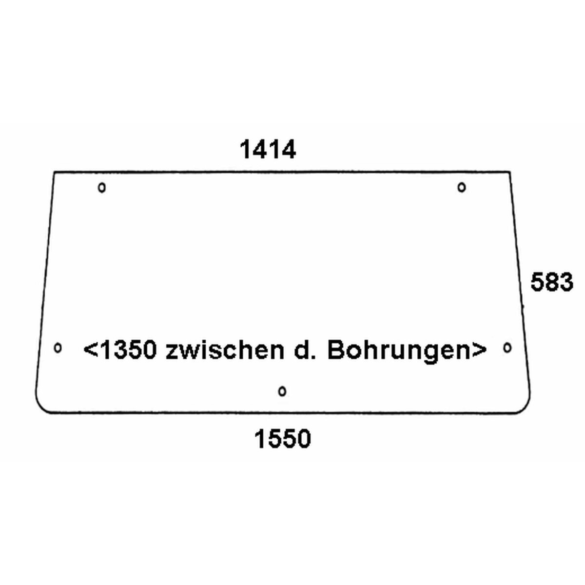 Heckscheibe - Zetor 60117910 - Kabine UR 1-Serie Serie 5211/45, 6211/45, 7211/45, 7711/45