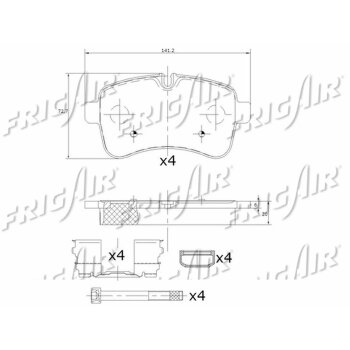 Bremsbelagsatz Iveco Daily V-Vi+Kit passend für...