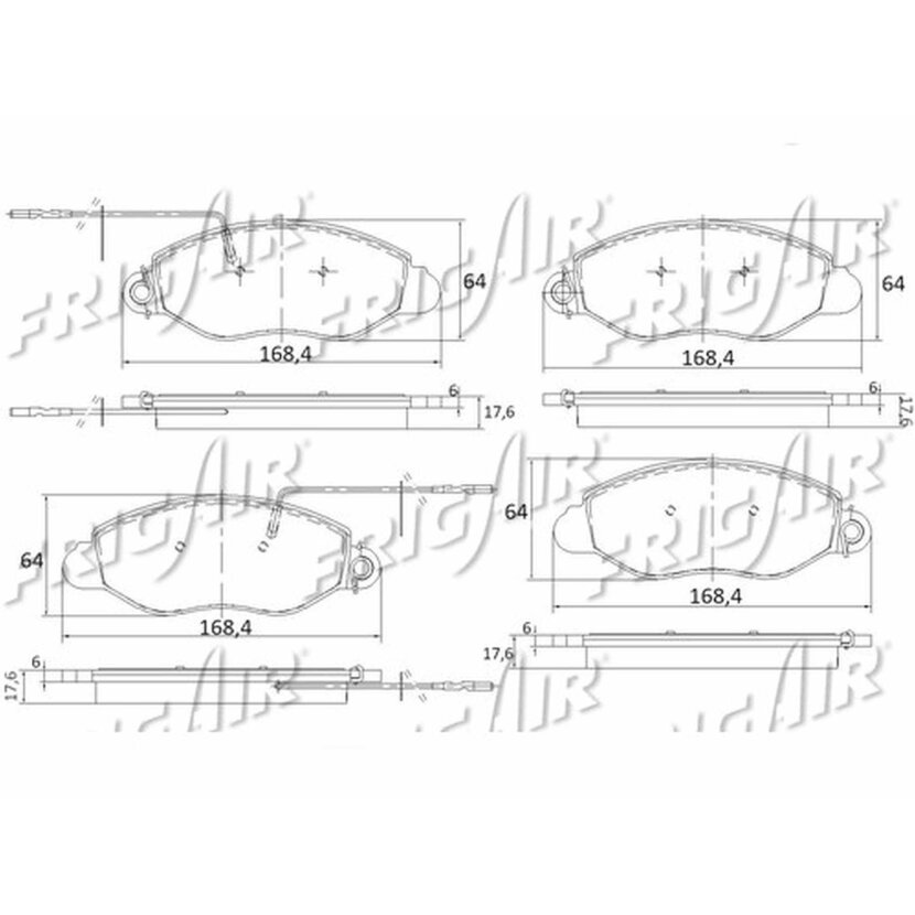 Bremsbelagsatz Nissan Cabstar passend für 410609X225