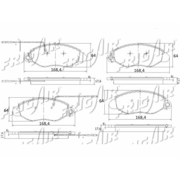 Bremsbelagsatz Nissan Cabstar passend für 410609X225