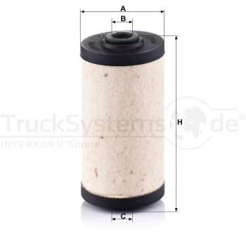 MANN Kraftstofffilter BFU707 passend für 000 092 1505