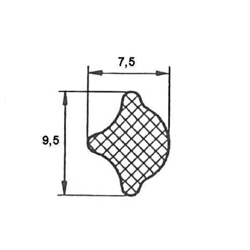 Füllerprofil universell als Keder passend für Scheibengummiprofilrahmen GF500405 - 5m