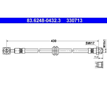 ATE Bremsschlauch 83.6248-0432.3 - 83624804323