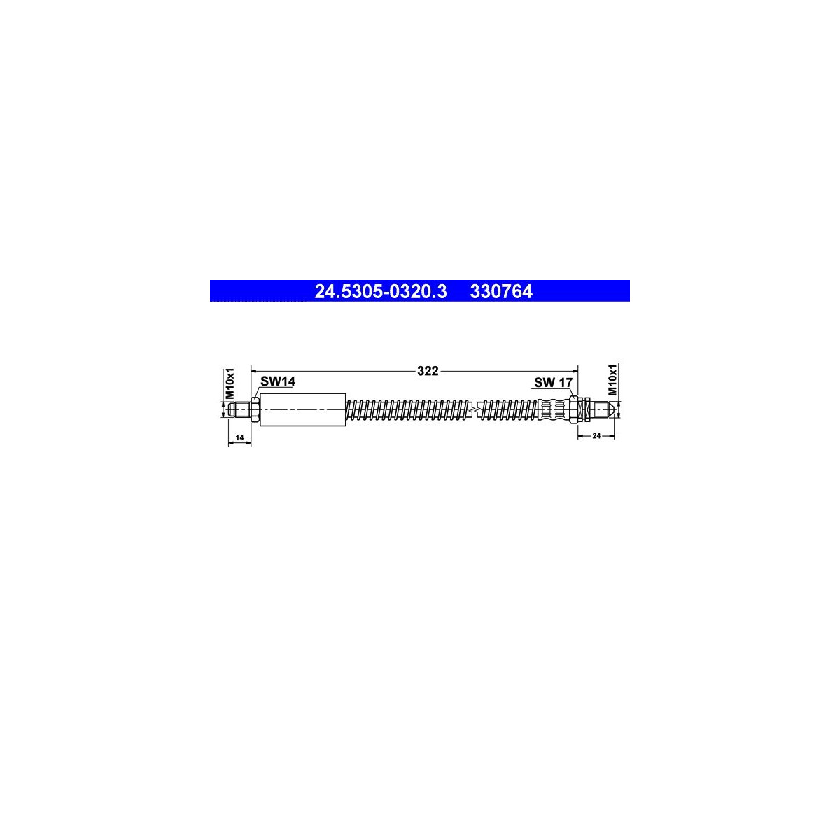 ATE Bremsschlauch 24.5305-0320.3 - 24530503203 für 1011293