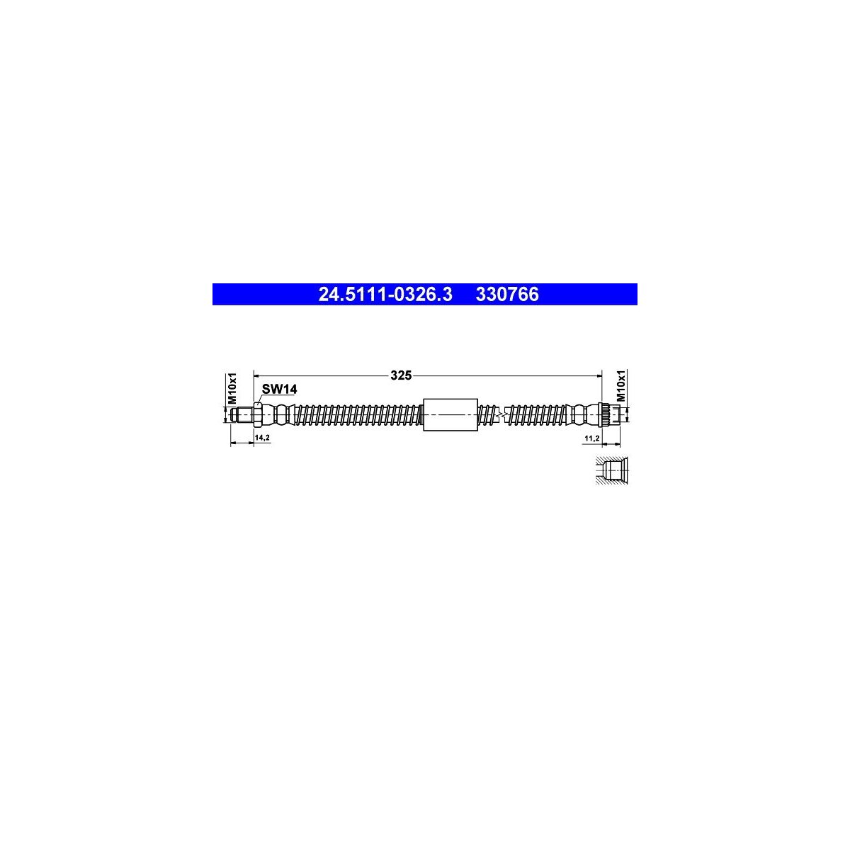 ATE Bremsschlauch 24.5111-0326.3 - 24511103263 für 46201-00QAE
