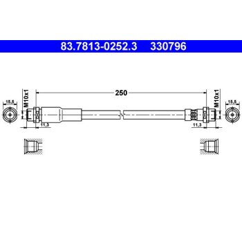 ATE Bremsschlauch 83.7813-0252.3 - 83781302523 für...