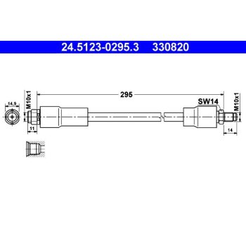 ATE Bremsschlauch 24.5123-0295.3 - 24512302953 für...