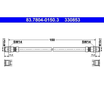 ATE Bremsschlauch 83.7804-0150.3 - 83780401503