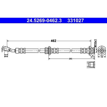 ATE Bremsschlauch 24.5269-0462.3 - 24526904623 für...