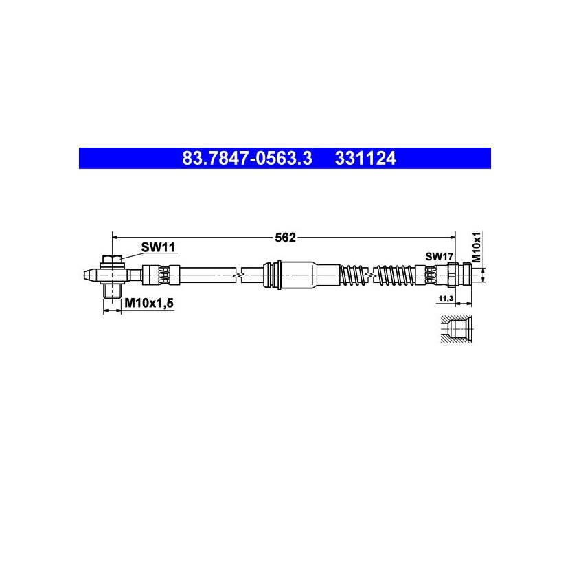 ATE Bremsschlauch 83.7847-0563.3 - 83784705633
