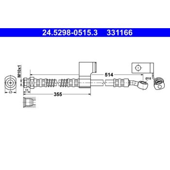ATE Bremsschlauch 24.5298-0515.3 - 24529805153 für...