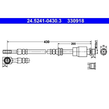 ATE Bremsschlauch 24.5241-0430.3 - 24524104303