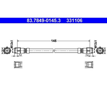 ATE Bremsschlauch 83.7849-0145.3 - 83784901453 für...
