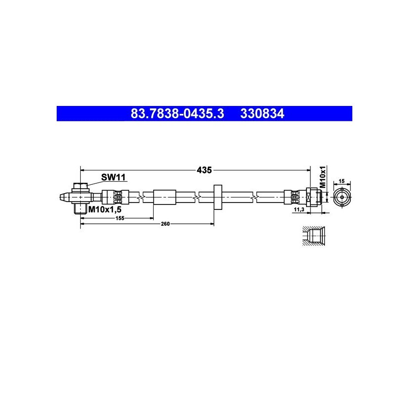 ATE Bremsschlauch 83.7838-0435.3 - 83783804353