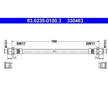 ATE Bremsschlauch 83.6235-0100.3 - 83623501003