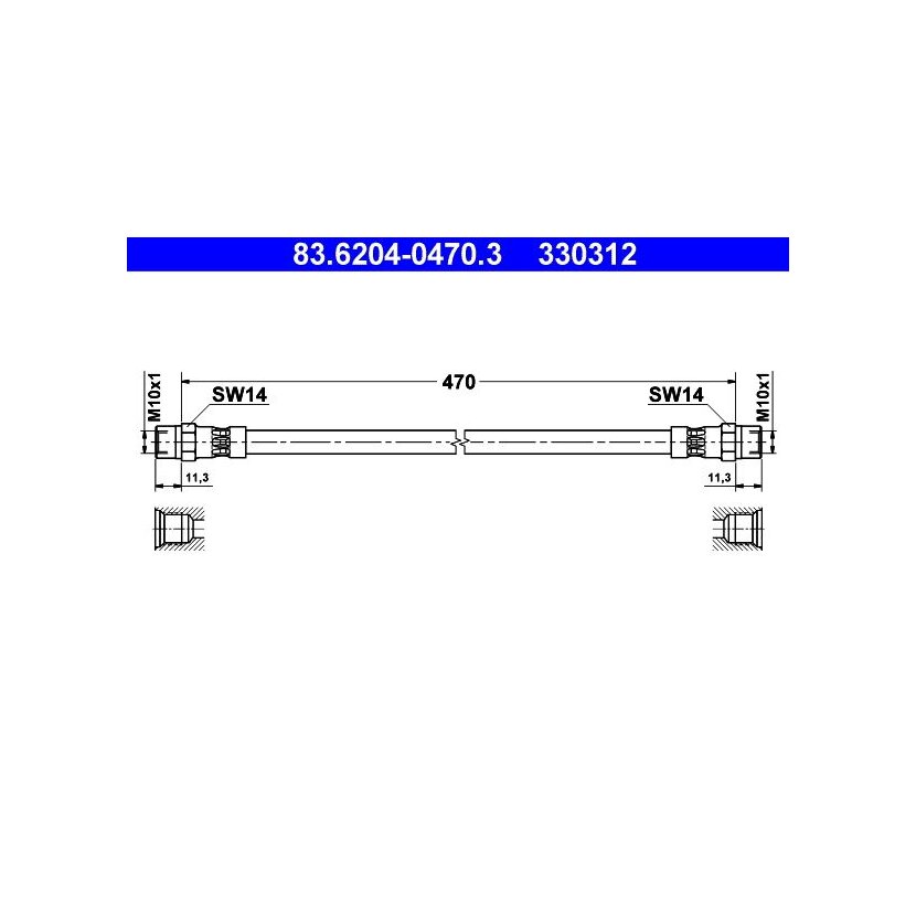 ATE Bremsschlauch 83.6204-0470.3 - 83620404703