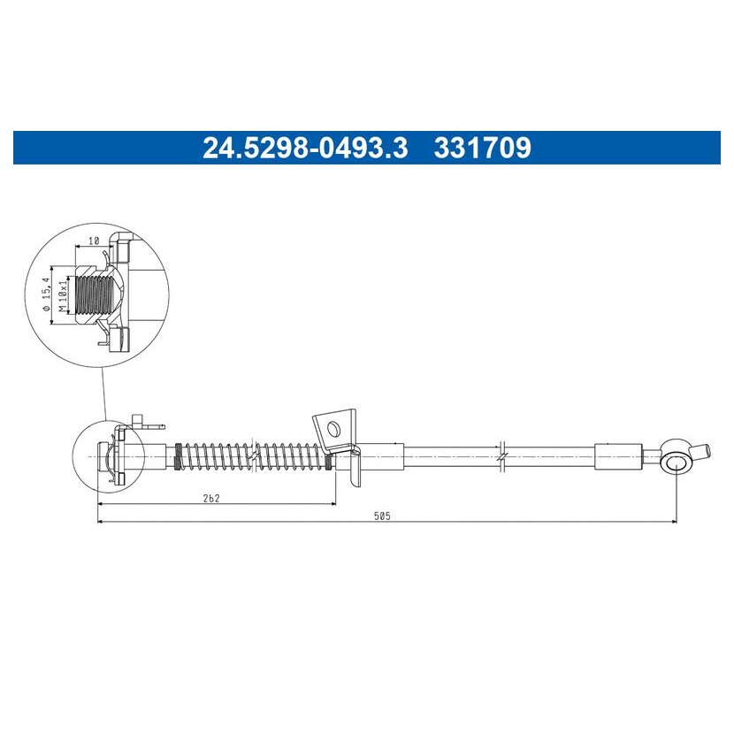 ATE Bremsschlauch 24.5298-0493.3 - 24529804933 für 58731-A6000