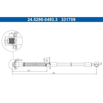 ATE Bremsschlauch 24.5298-0493.3 - 24529804933 für...