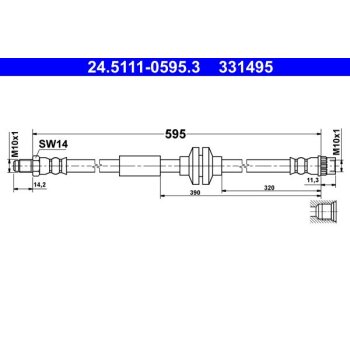 ATE Bremsschlauch 24.5111-0595.3 - 24511105953 für...
