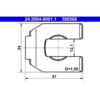 ATE Halter, Bremsschlauch 24.5004-0001.1 - 24500400011...