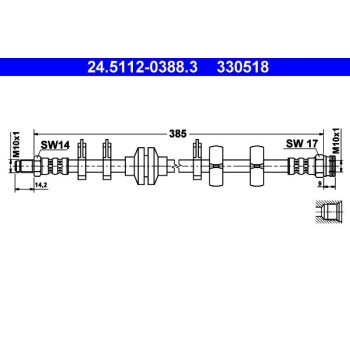 ATE Bremsschlauch 24.5112-0388.3 - 24511203883 für...