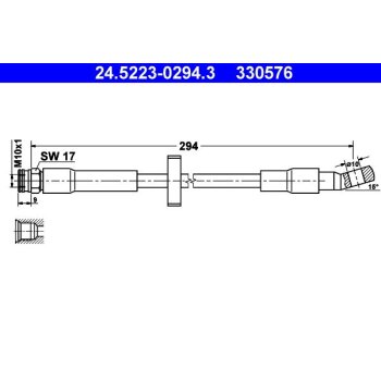 ATE Bremsschlauch 24.5223-0294.3 - 24522302943 für...