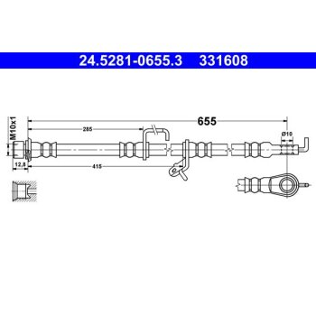 ATE Bremsschlauch 24.5281-0655.3 - 24528106553 für...