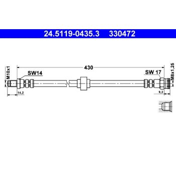 ATE Bremsschlauch 24.5119-0435.3 - 24511904353 für...