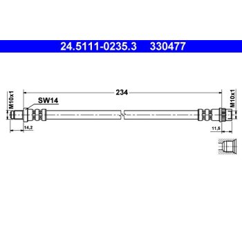 ATE Bremsschlauch 24.5111-0235.3 - 24511102353 für...