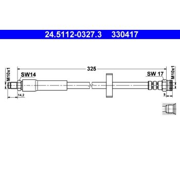 ATE Bremsschlauch 24.5112-0327.3 - 24511203273 für...